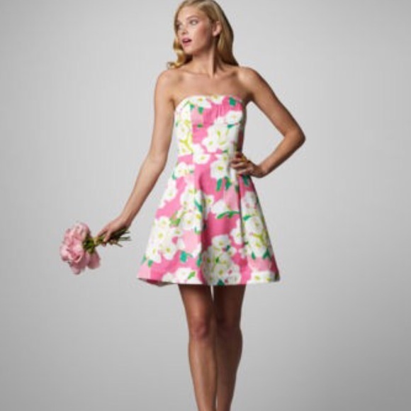 Lilly Pulitzer It Can Be Arranged Strapless Dress Size 0 Excellent Condition - Picture 5 of 7